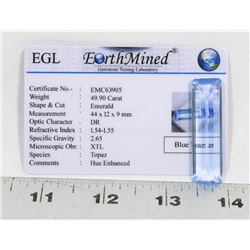 #3-BLUE TOPAZ EMERALD SHAPE GEMSTONE 49.90CT