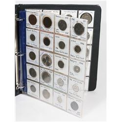BOOK WITH COLLECTION OF COINS AND BANK NOTES