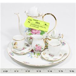 COMPLETE MINIATURE CHINA TEA SET INCL 2 CUPS AND