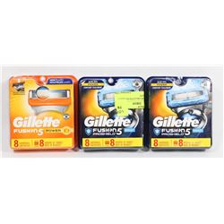 LOT OF 3 NEW GILLETTE FUSION 5 REPLACEMENT