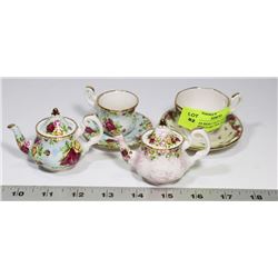 ROYAL ALBERT OLD COUNTRY ROSES MINIATURE TEA SET