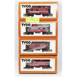 4 TYCO HO ASSORTED RAIL CARS