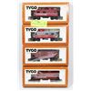 4 TYCO HO ASSORTED RAIL CARS
