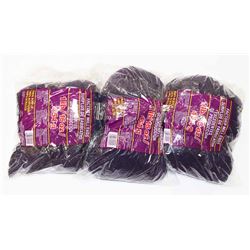 LOT OF 3 PURPLE 1 LB BAGS OF 100% ACRYLIC YARN