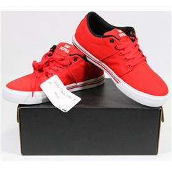 NEW SUPRA STACKS VULE II SIZE 3 RED-WHITE SHOES.