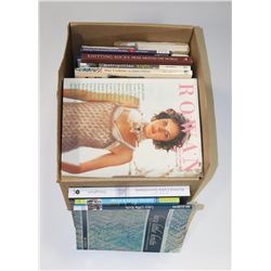 BANKERS BOX OF KNITTING BOOKS