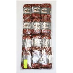 LOT OF 12 PATONS METALLIC COPPER ALLOY 70 G BALL