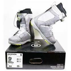 NEW RIDE JACKSON SIZE 8 GREY SNOWBOARDING BOOTS.