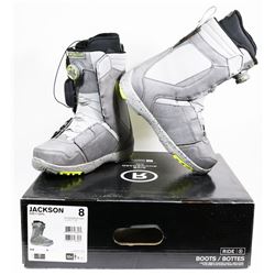 NEW RIDE JACKSON SIZE 8 GREY SNOWBOARDING BOOTS.