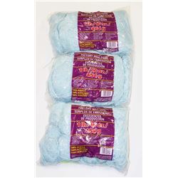 LOT OF 3 LIGHT BLUE  1 LB BAGS OF