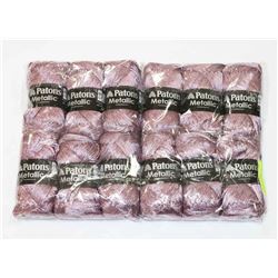 LOT OF 12 PATONS METALLIC BURNISHED ROSE GOLD