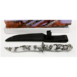 NEW 12" ABS HANDLE HUNTING KNIFE WITH SHEATH