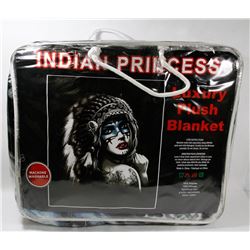 NEW "INDIAN PRINCESS" LUXURY PLUSH BLANKET