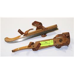 ANTIQUE WOOD HOCKEY SKATES