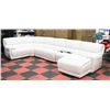Image 1 : NEW OFF WHITE GENUINE LEATHER SECTIONAL