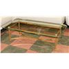 Image 1 : GLASS AND BRASS TONE COFFEE TABLE