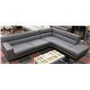 Image 1 : NEW GREY GENUINE LEATHER SECTIONAL
