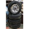 Image 1 : SET OF FOUR 265 70R17" BFG TIRES & RIMS