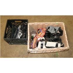 2 TOTES OF PURSES AND HANDBAGS