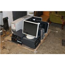 PALLET OF ASSORTED NON WORKING COMPUTERS AS IS