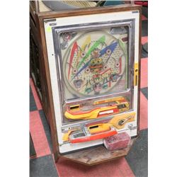 1960s PACHINCO MACHINE W/BALLS & WALL MOUNT