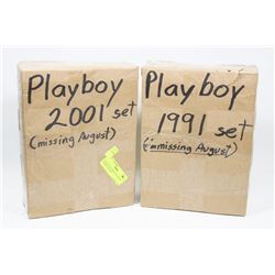 1991 & 2001 PLAYBOY SETS, BOTH MISSING AUGUST