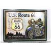 Image 1 : 3D WOOD HARLEY ROUTE 66 PLAQUE