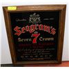 Image 1 : SEAGRAM'S 7 CROWN AMERICAN WHISKEY FRAMED