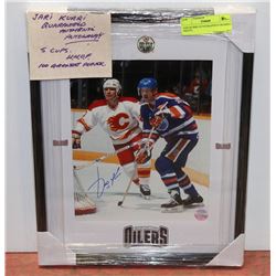JARI KURRI AUTOGRAPHED FRAMED PHOTO