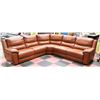 NEW BROWN GENUINE LEATHER ELECTRIC RECLINING