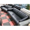 NEW BLACK GENUINE LEATHER 92" SOFA & 81" LOVESEAT