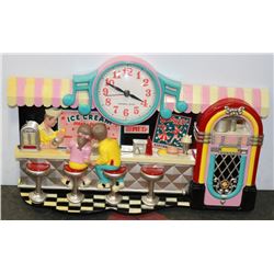 ICE CREAM SHOPPE/SODA FOUNTAIN CLOCK