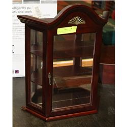 WOOD THREE TIER WALL MOUNT TRICKET DISPLAY