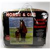 NEW "HORSE & FOAL" LUXURY PLUSH BLANKET