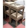 Image 1 : SET OF 4 AFRICAN FOOT STOOLS