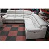 Image 1 : NEW OFF WHITE GENUINE LEATHER ELECTRIC RECLINING