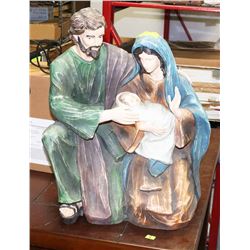 MARY AND JOSEPH AND BABY JESUS FIGURE.