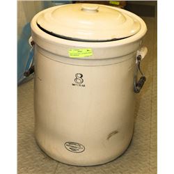 MEDALTA POTTERY LTD CROCK WITH LID, 8 IMPERIAL