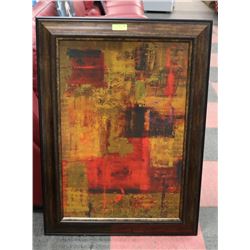 FRAMED ABSTRACT PENNY BENJAMEN PETERSON "UNTOLD