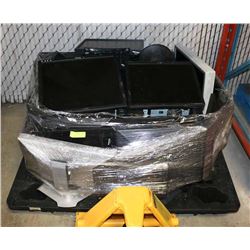 LOT OF ASSORTED PC TOWERS AND 11 MONITORS