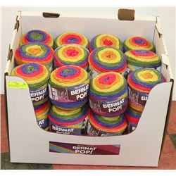 LOT OF 20 BERNAT POP YARN FULL SPECTRUM 140G BALL