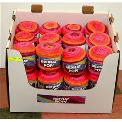 LOT OF 20 BERNAT POP YARN SCARLETT SIZZLE
