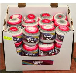 LOT OF 20 BERNAT POP YARN LIPSTICK ON YOUR COLLAR