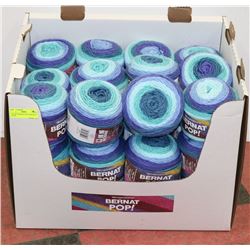 LOT OF 20 BERNAT POP YARN BLUE BLAZE