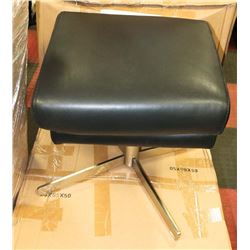 BLACK GENUINE LEATHER STOOL MATCHES LOT #522