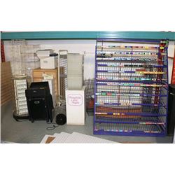 LARGE LOT OF ASSORTED DISPLAY RACKS INCL