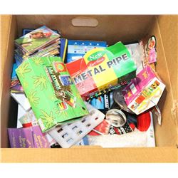 BOX WITH PIPES GRINDERS HOOKAHS AND MORE
