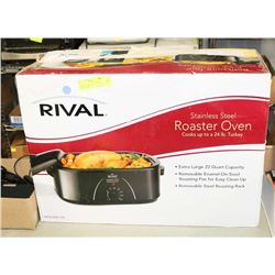 NEW STAINLESS STEEL ROASTER OVEN, COOKS