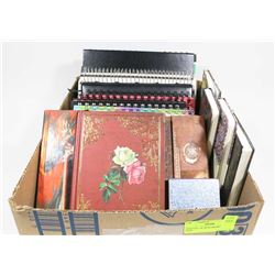 BOX FULL OF NOTE BOOKS & NOTE PADS -