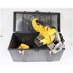 DEWALT SAW, BATTERY AND CHARGER